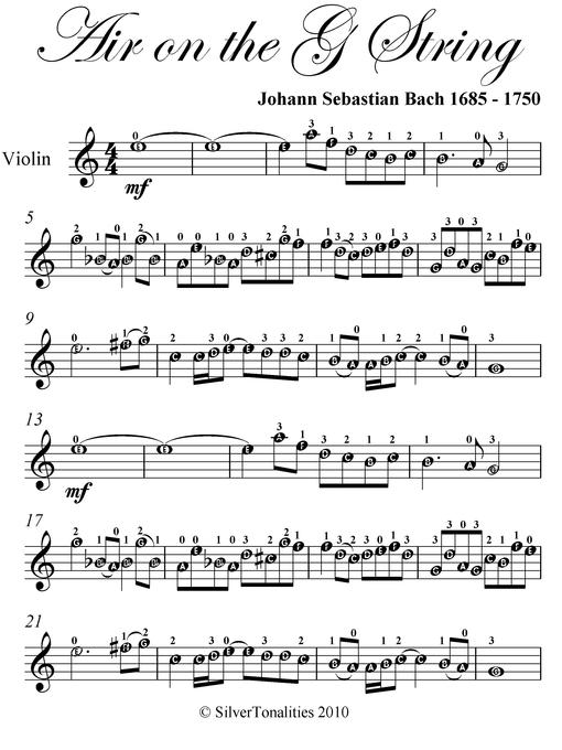 Title details for Air on the G String Easy Violin Sheet Music by Johann Sebastian Bach - Wait list